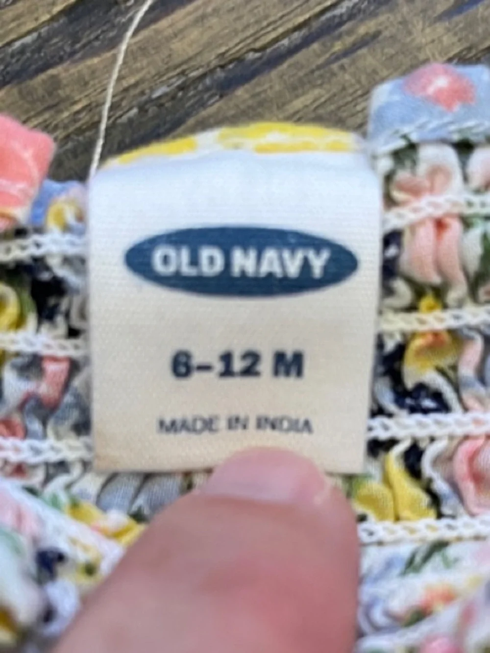 Old Navy Yellow Pink Floral Baby Dress & Bloomers